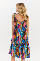 Tropicana jurk met bandjes